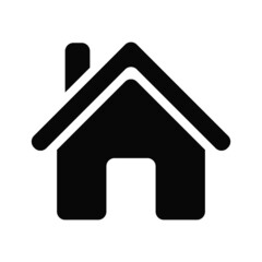 Home flat monochrome icon 
