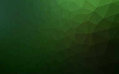 Dark Green vector low poly layout.