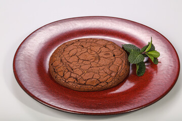 Natural homemade cookie in the plate