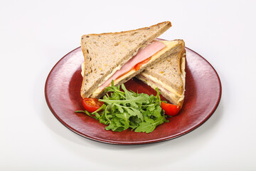 Sandwich with ham and cheese