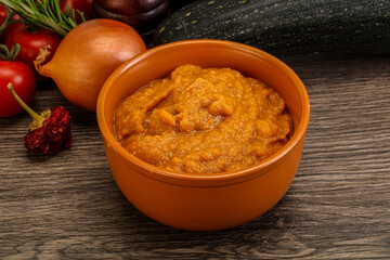 Vegetarian cuisine - Zucchini puree with herbs