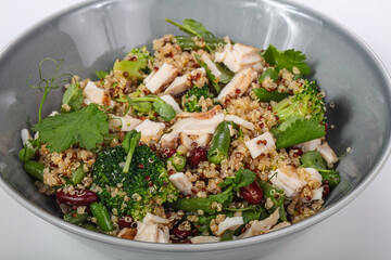 Dietary Salad with bean, chicken and kinoa