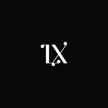 L X letter logo abstract design on black color background. lx monogram