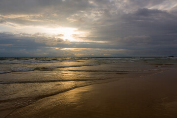 Sunset on the Indian ocean Sri Lanka Hikkaduwa