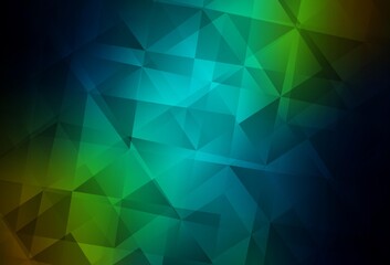Dark Blue, Yellow vector triangle mosaic texture.