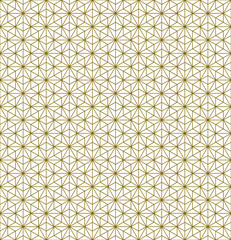 Seamless pattern in style Kumiko. Brown fine lines.