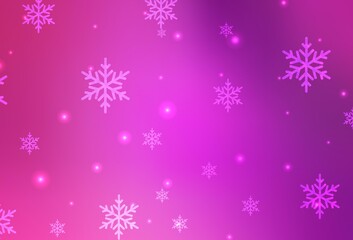 Light Pink vector background in Xmas style.