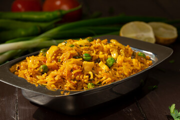 Indian Cuisine Food Kashmiri Pulao is A Delicious Rice Preparation Where Rice is Cooked in Milk and is Loaded With Dry Fruits And Vegetables