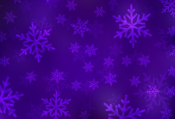 Obraz na płótnie Canvas Dark Purple vector backdrop in holiday style.