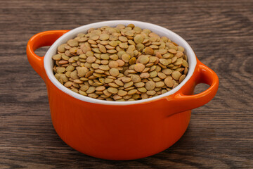 Vegan cuisine - Dry lentil heap