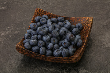 Ripe sweet tasty blueberries heap