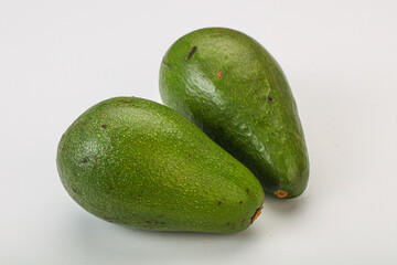 Two ripe exotic avocado vegetable