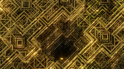 3D illustration Background for advertising and wallpaper in art deco and fashion party scene. 3D rendering in decorative concept.