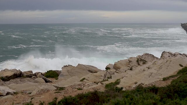 view on ocean in Baleal, Portugal