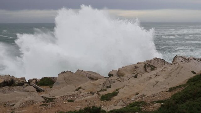 view on ocean in Baleal, Portugal