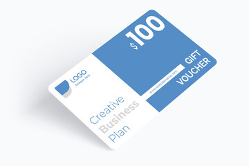 Corporate business gift voucher coupon vector template.Simple and clean abstract reward design layout.	