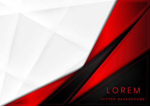 Template corporate concept red black grey and white contrast background.