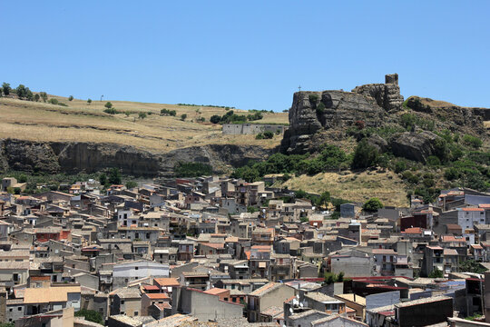 Panorama Corleone in Sicily Italy