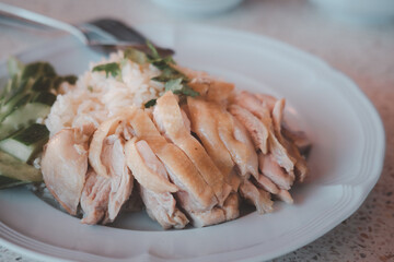 Thai gourmet steamed chicken with rice
