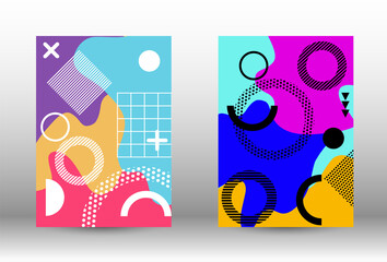 Memphis background set covers.