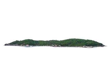 Tropical Natural island,hill,mountain isolated on white background