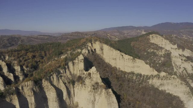 Aerial, Melnik Rock Pyramids, Bulgaria