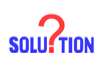 解決を表すアイコンの3Dイラスト