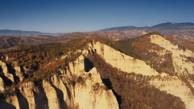 Aerial, Melnik Rock Pyramids, Bulgaria