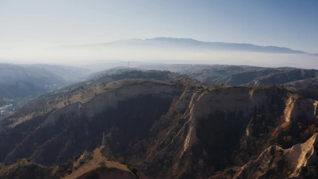 Aerial, Melnik Rock Pyramids, Bulgaria