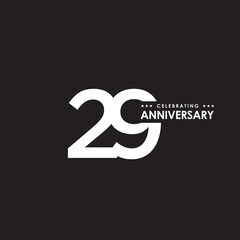 29th year anniversary logo design