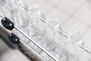 Bottling milk production line factory, industry equipment dairy plant