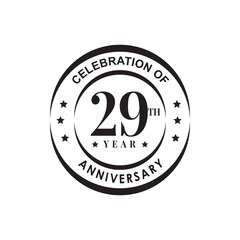 Fototapeta premium 29th year anniversary logo design