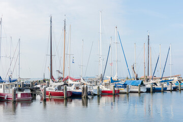 Obraz na płótnie Canvas Marken Marina. Marken island Waterland in Netherlands.