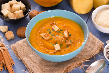 Pumpkin cream soup.
