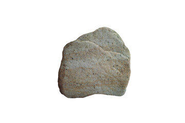 raw specimen of sandstone sedimentary rock isolated on white background.