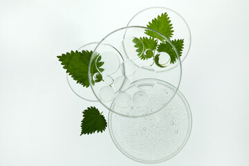 Abstract cosmetic laboratory. Chemical laboratory research. Nature cosmetics.
