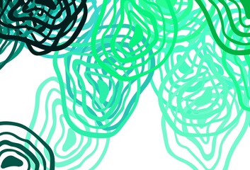 Light Green vector template with bent lines.