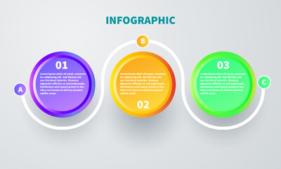 Colorful agile infographic elements for business. Circular infographics vector illustration. Marketing datum chart