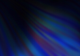 Obraz premium Dark BLUE vector backdrop with bent lines.