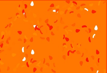 Light Orange vector background with abstract forms.