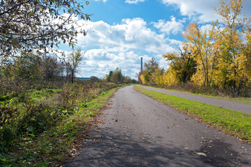 along greenway in black dog preserve