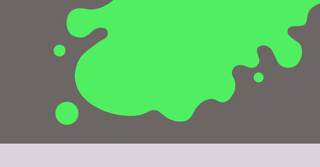 liquid green paint dripping on black background