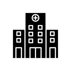 hospital icon glyph style vector