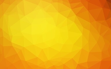 Light Orange vector abstract polygonal texture.