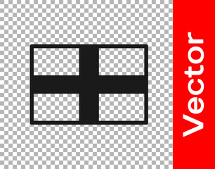 Obraz premium Black Flag of England icon isolated on transparent background. Vector.