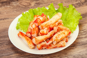 Natural luxury crab meat fillet