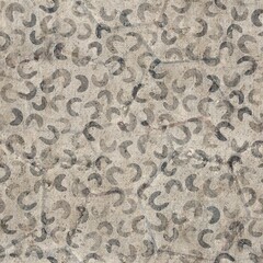 Chic formal grungy geometric shapes texture seamless pattern. High quality illustration. Strange abstract geo design in a trendy posh exotic style. Grainy fabric texture overlay.