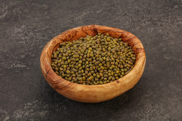 Vegetarian cuisine - dry green lentil
