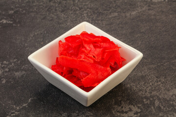 Asian cuisine marinated ginger root