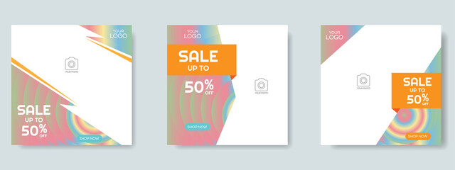 fashion sale social media post design template. web banner vector